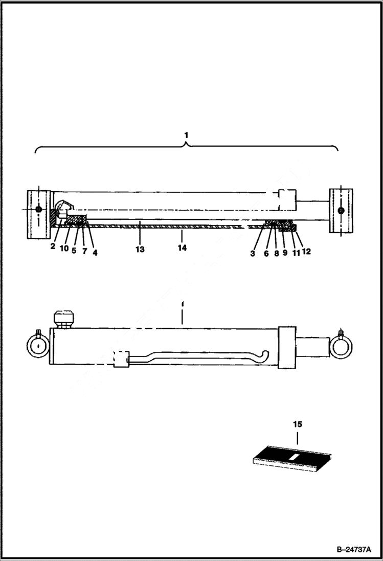 Схема запчастей Bobcat BACKHOE - BACKHOE (Dipper Cylinder) (406 6310 & Above) (506 6311 & Above) 406/506 BACKHOE