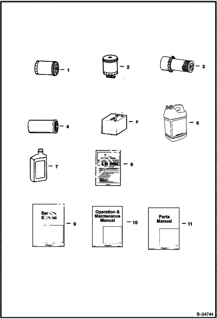 Схема запчастей Bobcat 231 - MAINTENANCE ITEMS MAINTENANCE ITEMS