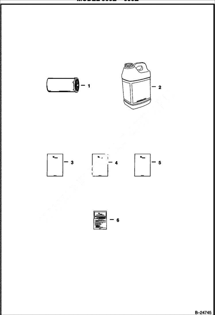 Схема запчастей Bobcat 500s - MAINTENANCE ITEMS (Model 500/600) MAINTENANCE ITEMS