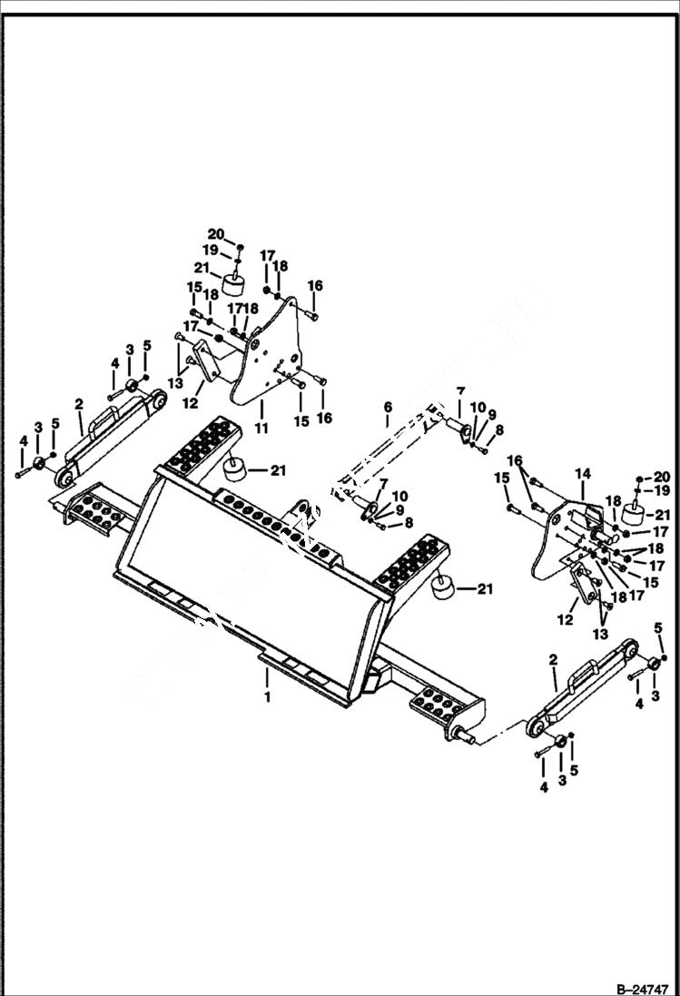 Схема запчастей Bobcat FLAIL CUTTER - FLAIL CUTTER (Bob-Tach & Linkage) (FC175) (FC200) Loader