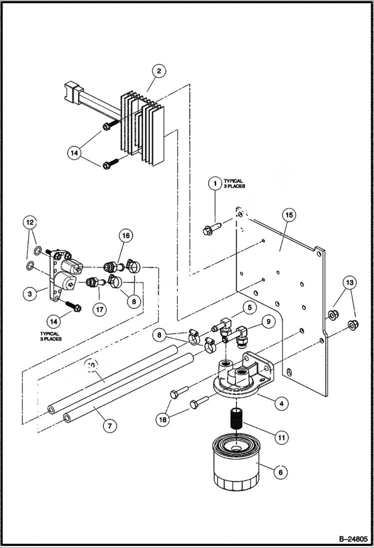 Схема запчастей Bobcat 2200 - OIL FILTER ADAPTER HONDA ENGINE Voltage Regulator POWER UNIT