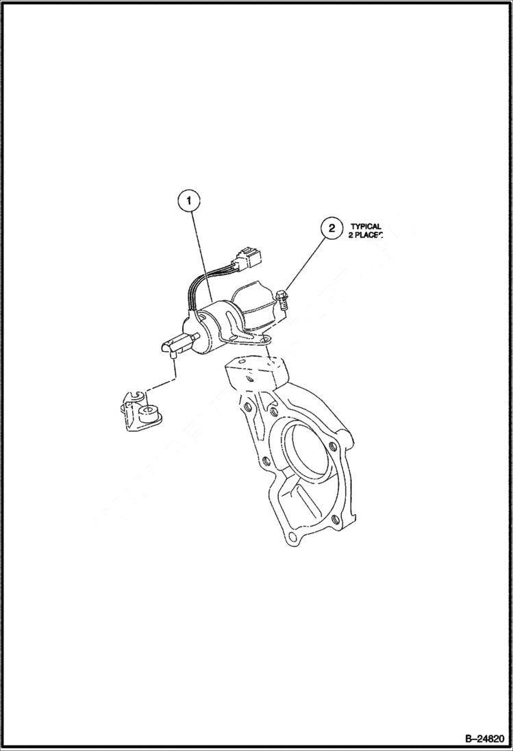 Схема запчастей Bobcat 2200 - STOP SOLENOID Diesel POWER UNIT