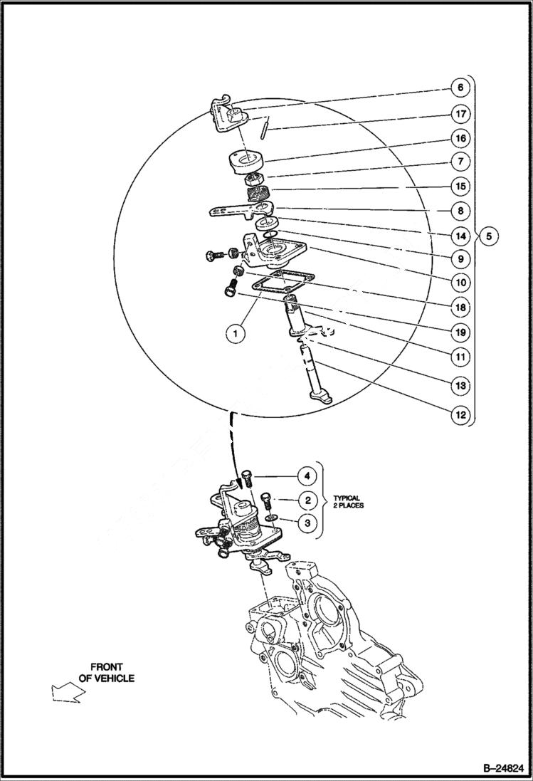 Схема запчастей Bobcat 2200 - SPEED CONTROL PLATE Diesel 2353 11568 & Below POWER UNIT