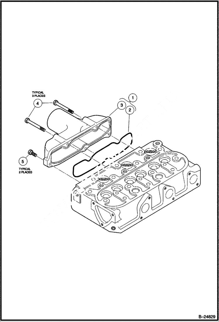 Схема запчастей Bobcat 2200 - INLET MANIFOLD Diesel POWER UNIT