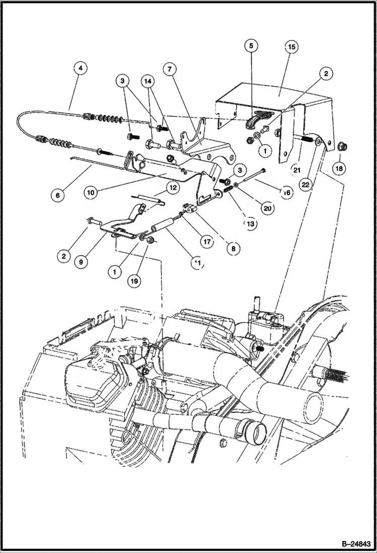 Схема запчастей Bobcat 2200 - GOVERNOR SYSTEM Gasoline POWER UNIT