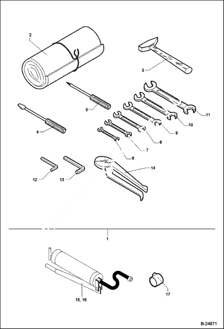 Схема запчастей Bobcat 442 - TOOL ACCESSORIES & OPTIONS