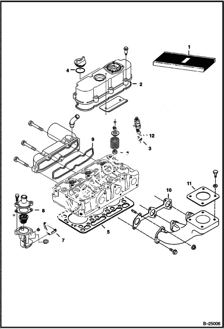 Схема запчастей Bobcat Mini Tracks Loaders - UPPER GASKET KIT POWER UNIT