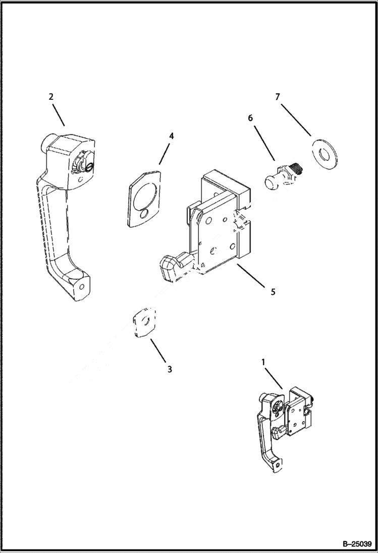 Схема запчастей Bobcat B300 - ROPS/FOPS Lock CANOPY