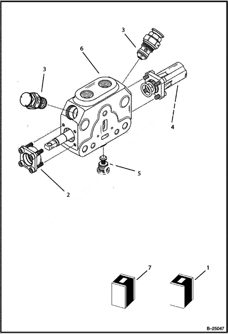Схема запчастей Bobcat B300 - HYDRAULIC CIRCUITRY Loader Control Valve HYDRAULIC SYSTEM