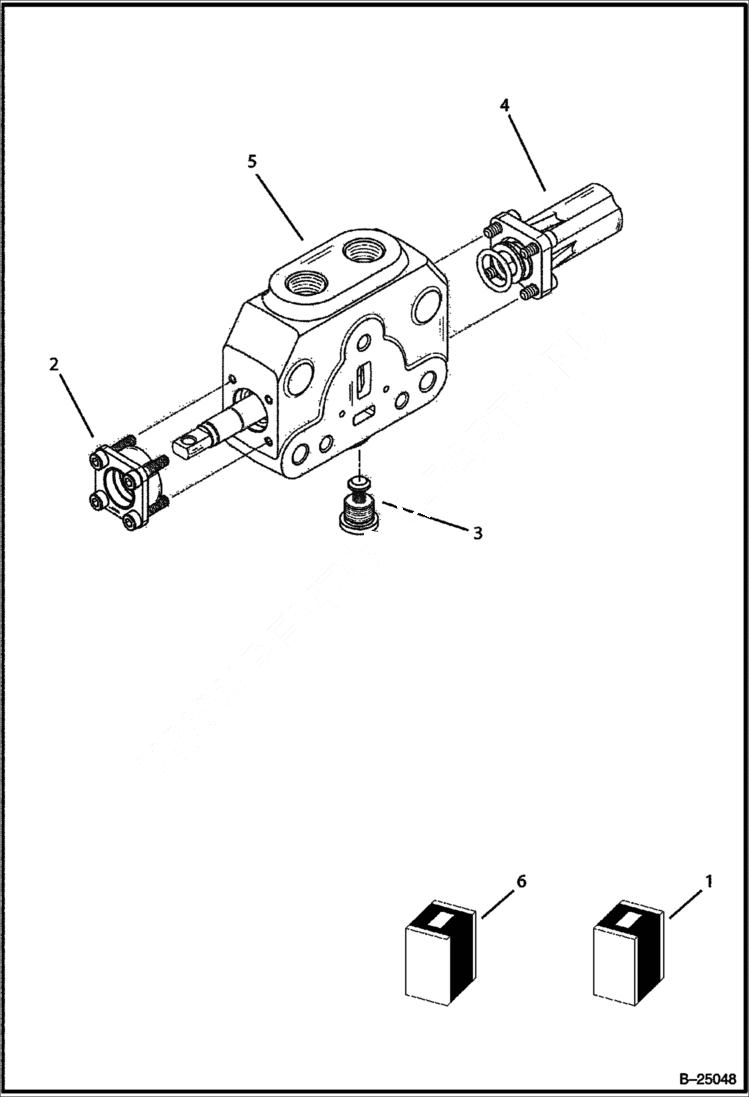 Схема запчастей Bobcat B300 - HYDRAULIC CIRCUITRY Loader Control Valve HYDRAULIC SYSTEM
