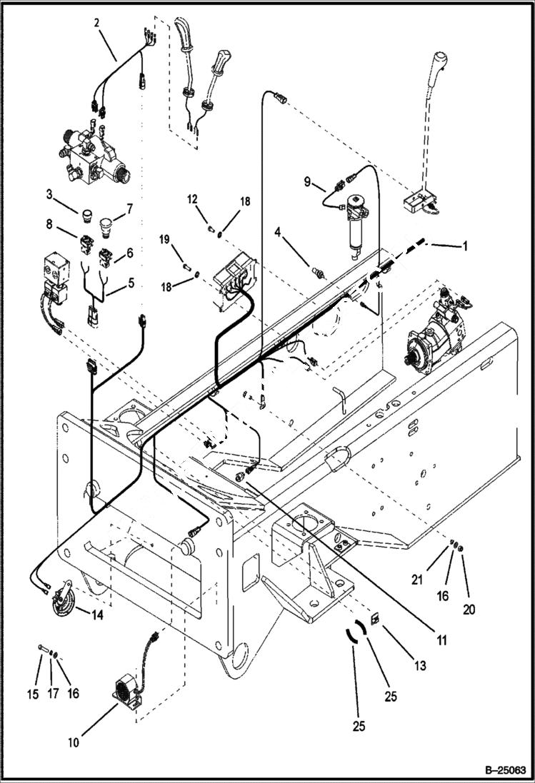 Схема запчастей Bobcat B300 - ELECTRICAL CIRCUITRY ELECTRICAL SYSTEM