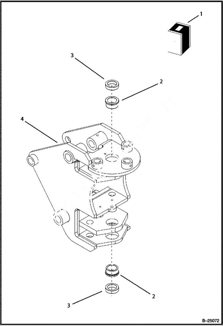 Схема запчастей Bobcat BL370 - SWING, BUSHING (Center Mount Backhoe) HYDRAULIC SYSTEM