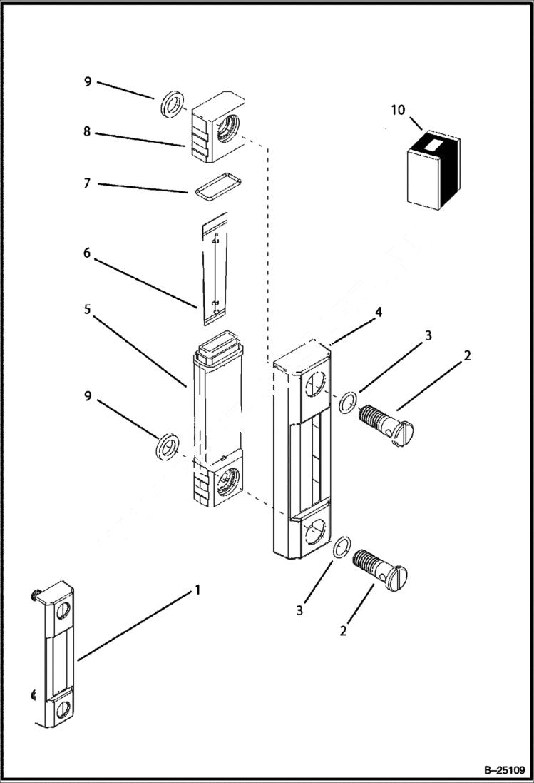 Схема запчастей Bobcat B300 - HYDRAULIC CIRCUITRY Oil Level Gauge & Thermostat HYDRAULIC SYSTEM
