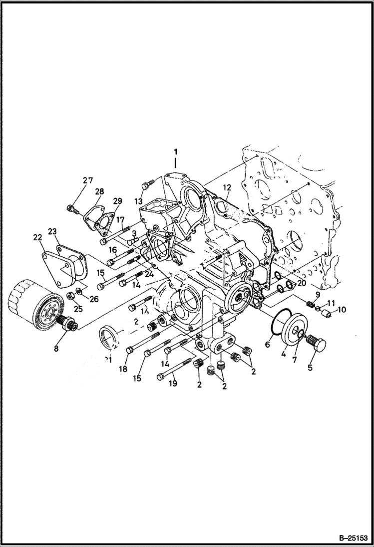 Схема запчастей Bobcat 320 - GEARCASE (Kubota D722-E2B-BC-1) (S/N 224511001 & Abv) POWER UNIT