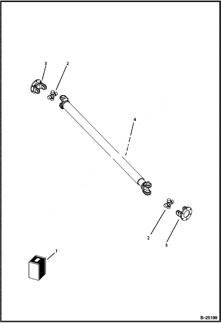 Схема запчастей Bobcat B200 - DRIVE SHAFT MAIN FRAME
