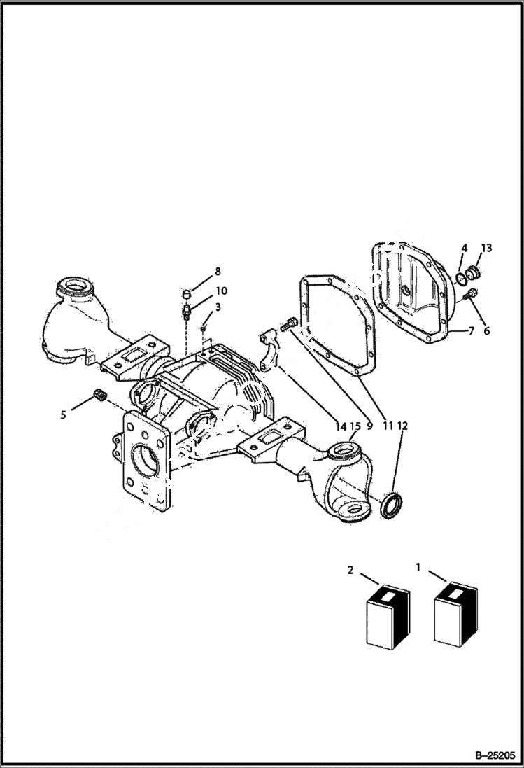 Схема запчастей Bobcat B250 - REAR AXLE AXLES