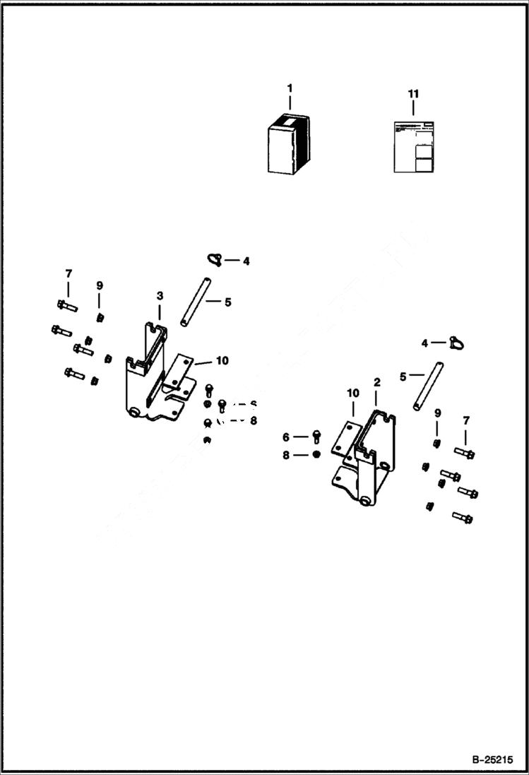 Схема запчастей Bobcat BACKHOE - BACKHOE (Rear Stabilizer Mount Kit) (773 G Series) (S150) (S160) (T180) (S175) (S185) (T190) (S205) REAR STABILIZERS