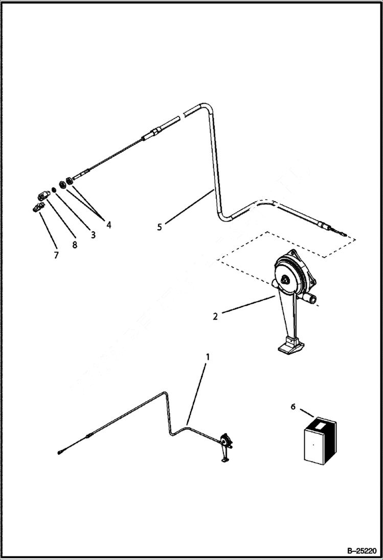 Схема запчастей Bobcat B250 - CONTROLS Lever, Throttlel CONTROLS