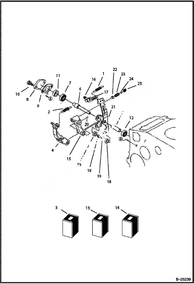 Схема запчастей Bobcat BL275 - GOVERNOR Tier II 5730 11001 & Above POWER UNIT