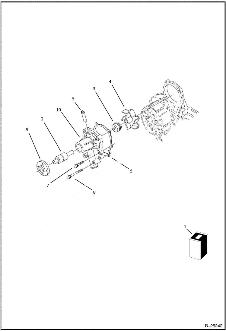 Схема запчастей Bobcat BL275 - WATER PUMP Tier II 5730 11001 & Above POWER UNIT
