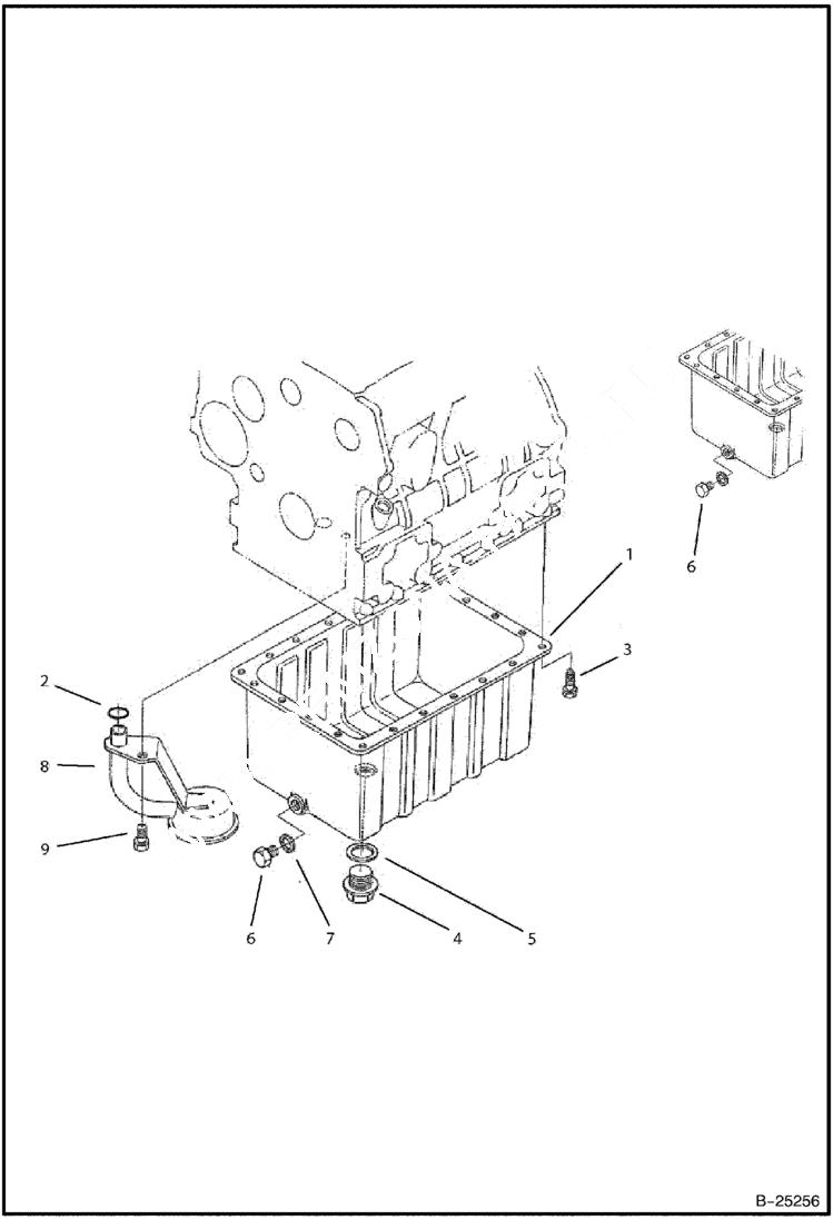 Схема запчастей Bobcat BL275 - OIL PAN Tier II 5730 11001 & Above POWER UNIT
