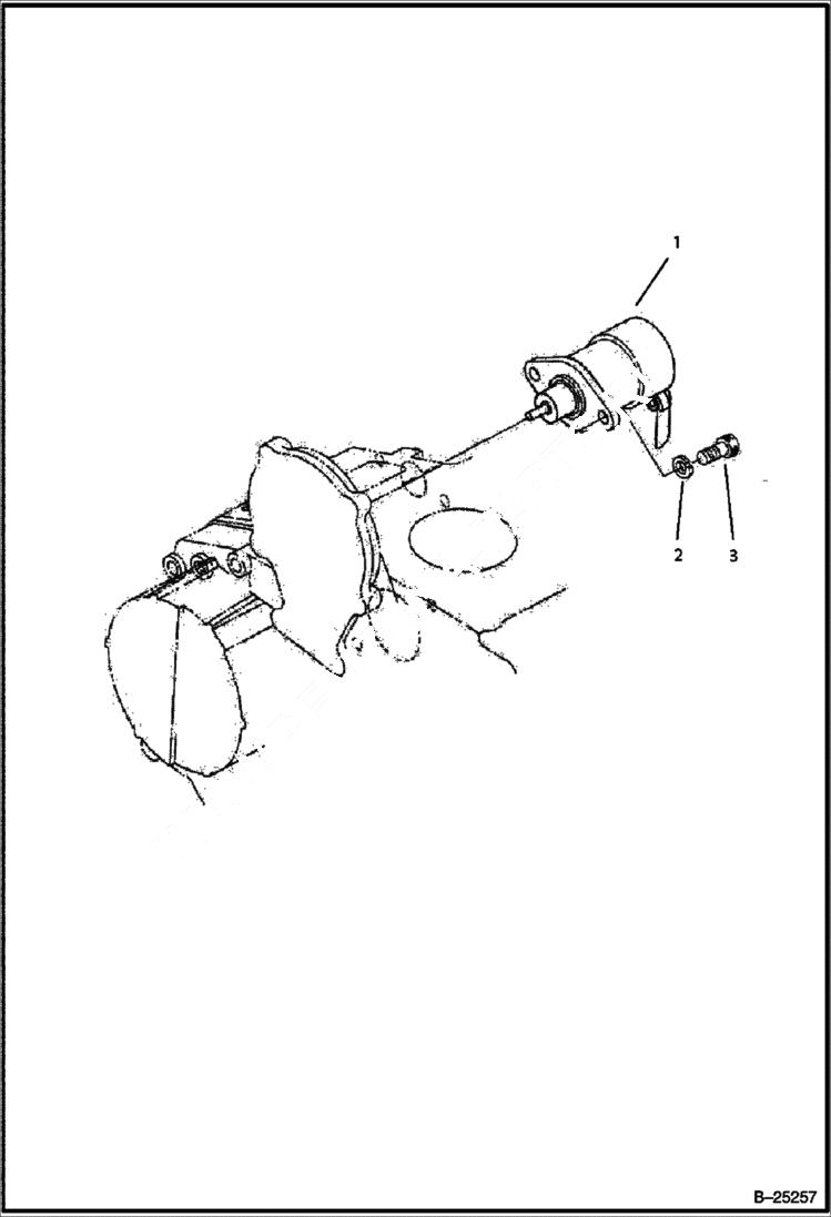 Схема запчастей Bobcat BL275 - STOP SOLENOID/COVER Tier II 5730 11001 & Above POWER UNIT