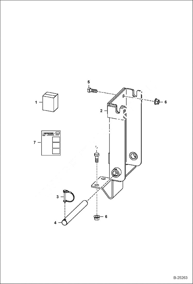 Схема запчастей Bobcat BACKHOE - BACKHOE (Rear Stabilizer Mount Kit) (463AF) REAR STABILIZERS