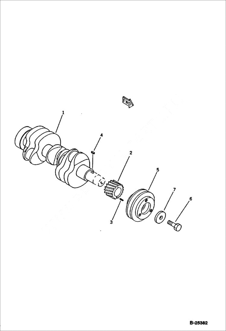 Схема запчастей Bobcat 76 - CRANKSHAFT CYLINDER BLOCK