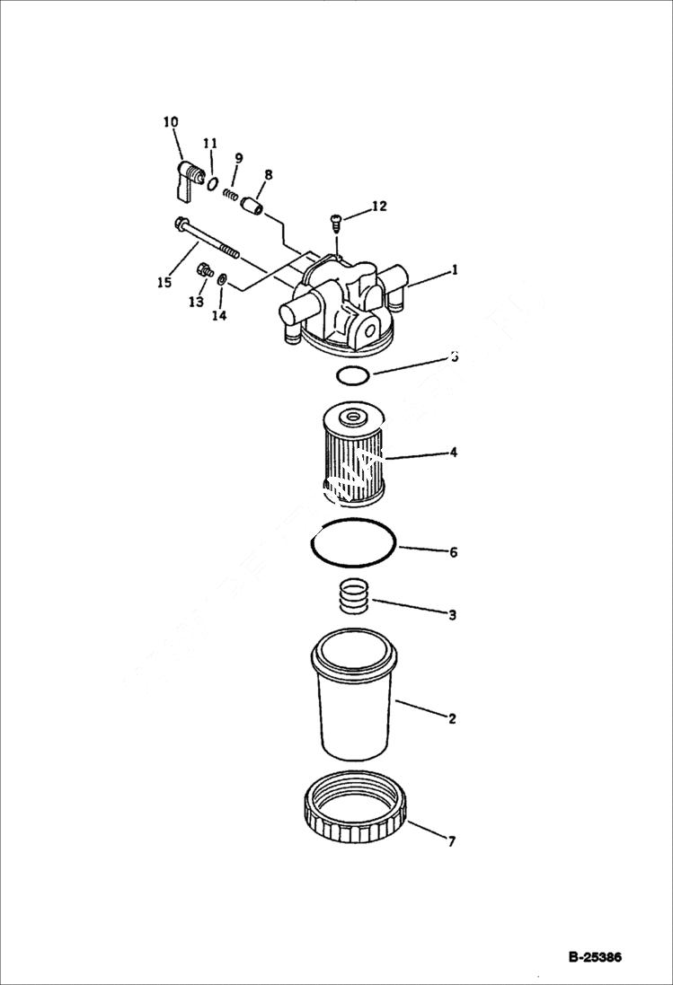 Схема запчастей Bobcat 76 - FUEL FILTER FUEL SYSTEM