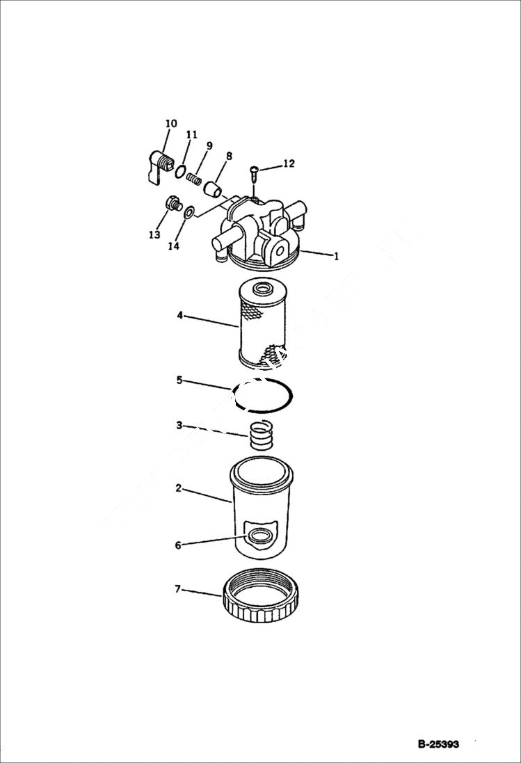Схема запчастей Bobcat 76 - WATER SEPARATOR FUEL SYSTEM