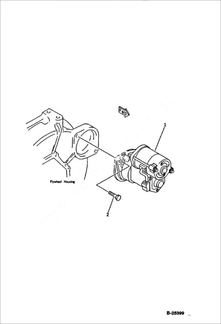 Схема запчастей Bobcat 76 - STARTER MOTOR AND MOUNTING ELECTRICAL SYSTEM