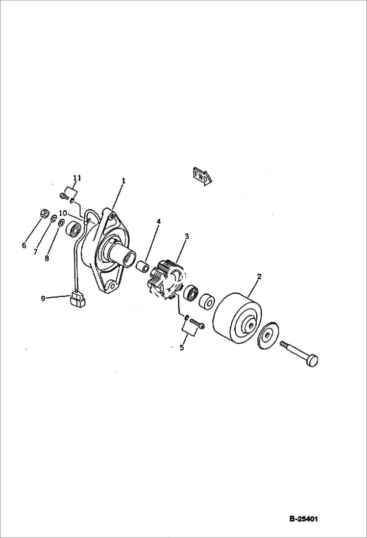 Схема запчастей Bobcat 76 - ALTERNATOR ELECTRICAL SYSTEM