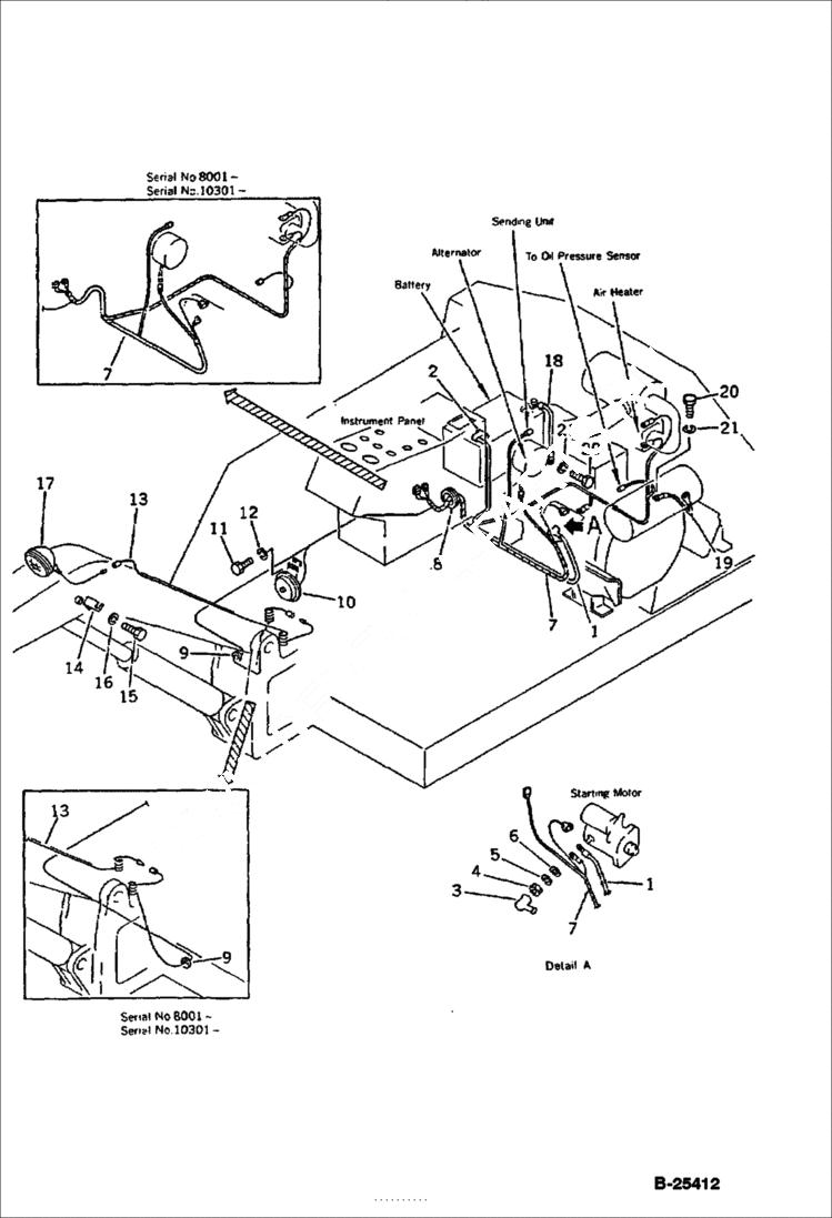 Схема запчастей Bobcat 76 - ELECTRICAL SYSTEM ENGINE RELATED PARTS AND ELECTRICAL SYSTEM