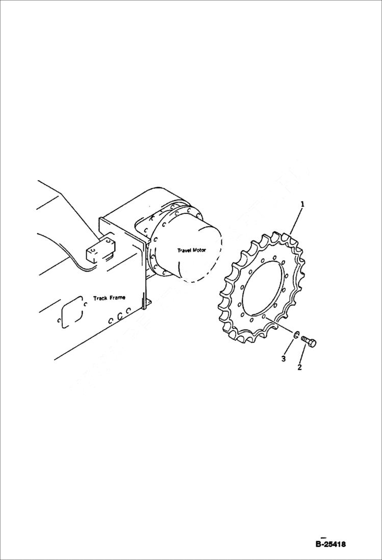 Схема запчастей Bobcat 76 - SPROCKET TRAVEL AND FINAL DRIVE