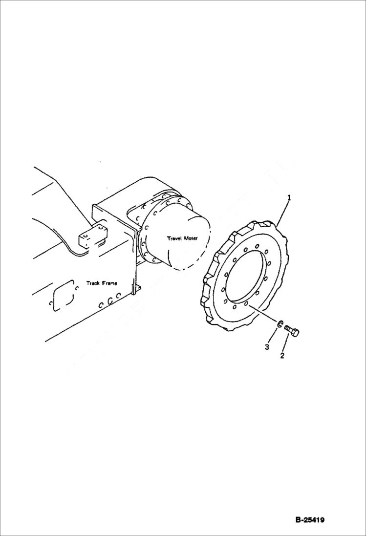 Схема запчастей Bobcat 76 - SPROCKET (FOR RUBBER SHOE) (OP) TRAVEL AND FINAL DRIVE