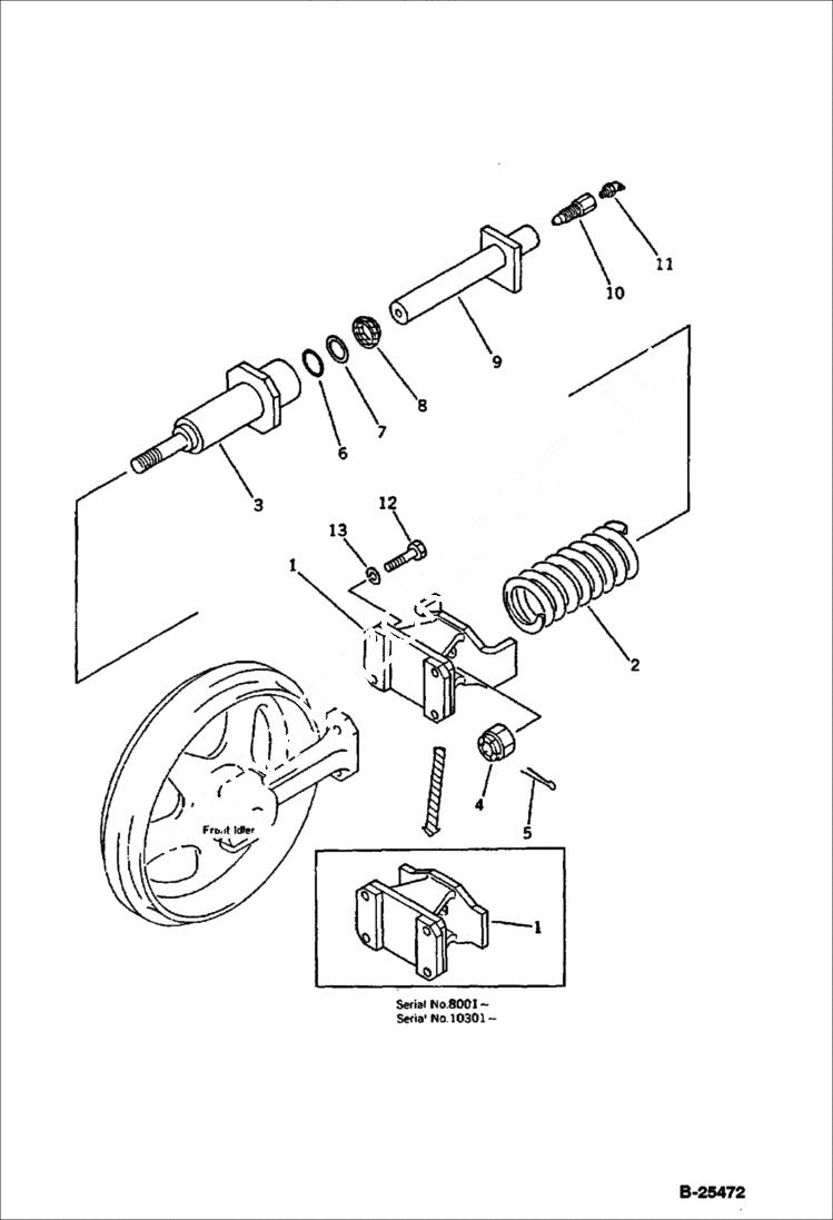 Схема запчастей Bobcat 76 - RECOIL SPRING UNDERCARRIAGE