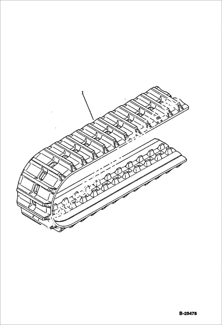 Схема запчастей Bobcat 76 - RUBBER SHOE 260MM WIDE (OP) UNDERCARRIAGE