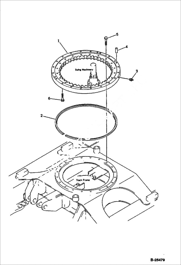 Схема запчастей Bobcat 76 - SWING CIRCLE SWING CONTROL SYSTEM