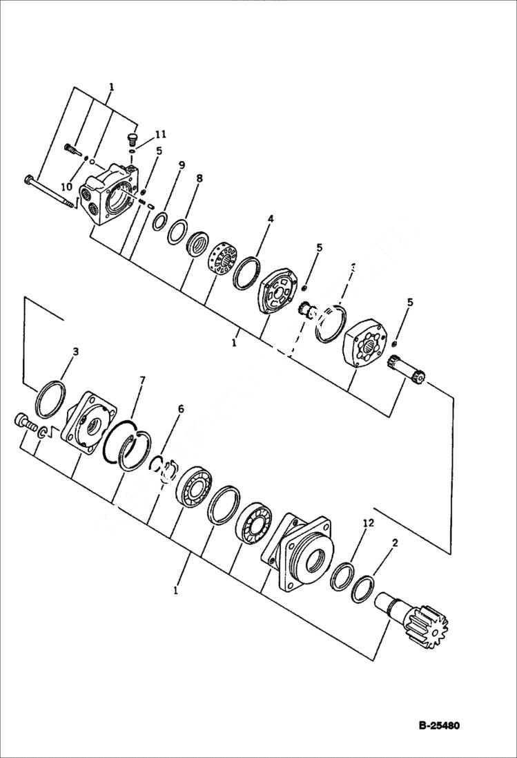 Схема запчастей Bobcat 76 - SWING MOTOR SWING CONTROL SYSTEM