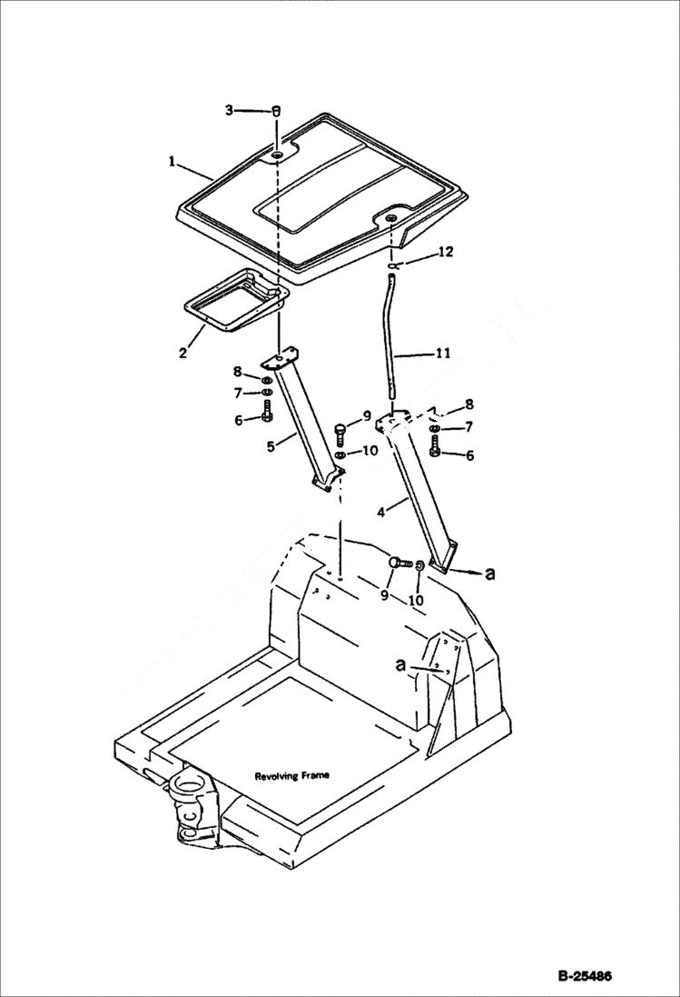 Схема запчастей Bobcat 76 - CANOPY REVOLVING FRAME AND CAB