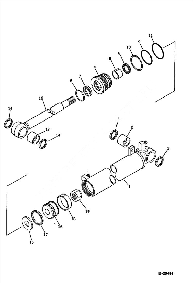 Схема запчастей Bobcat 76 - ARM CYLINDER WORK EQUIPMENT CONTROL SYSTEM