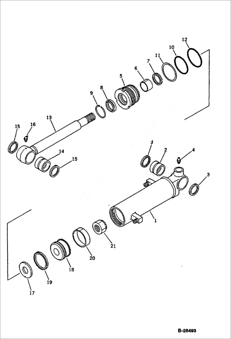 Схема запчастей Bobcat 76 - BLADE CYLINDER WORK EQUIPMENT CONTROL SYSTEM