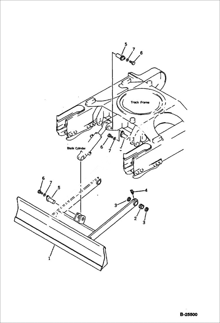 Схема запчастей Bobcat 76 - BLADE WORK EQUIPMENT