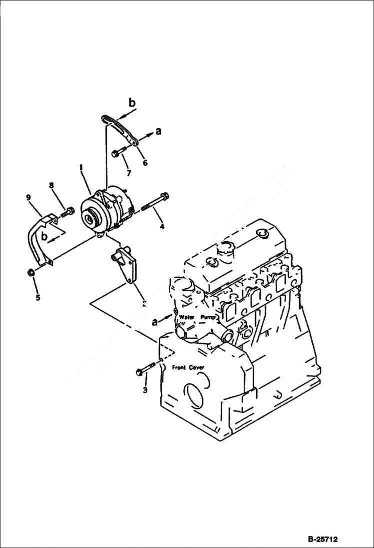 Схема запчастей Bobcat 116 - ALTERNATOR AND MOUNTING ELECTRICAL SYSTEM