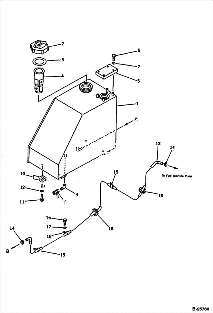 Схема запчастей Bobcat 116 - FUEL TANK AND PIPING ENGINE RELATED PARTS AND ELECTRICAL SYSTEM
