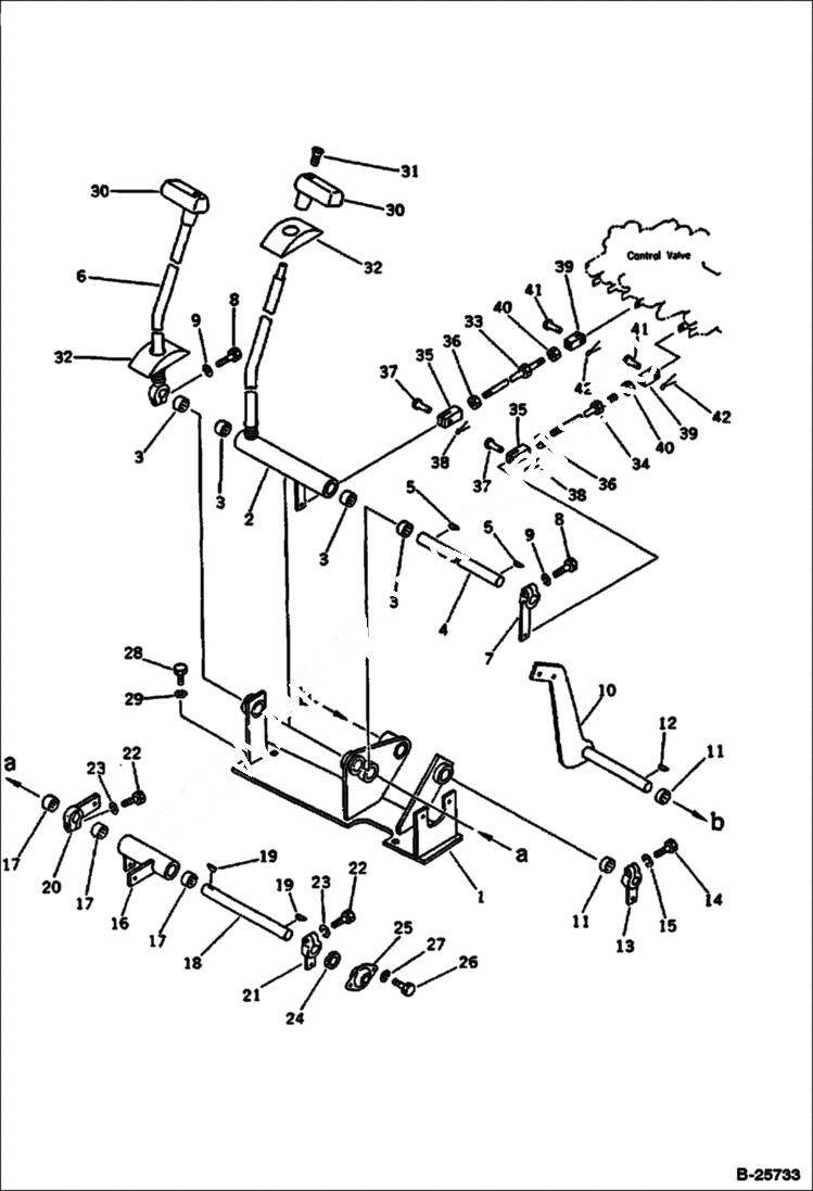 Схема запчастей Bobcat 116 - TRAVEL CONTROL LEVER AND LINKAGE CONTROL SYSTEM AND REVOLVING FRAME