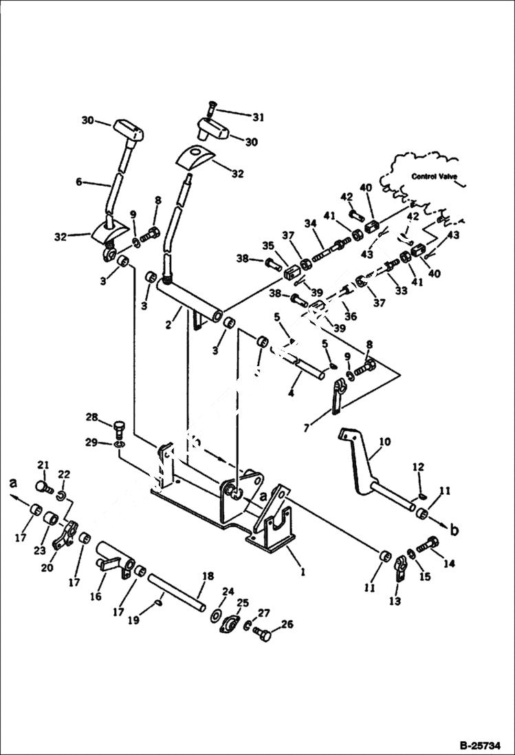 Схема запчастей Bobcat 116 - TRAVEL CONTROL LEVER AND LINKAGE FOR I.S.O. PATTERN CONTROL SYSTEM AND REVOLVING FRAME