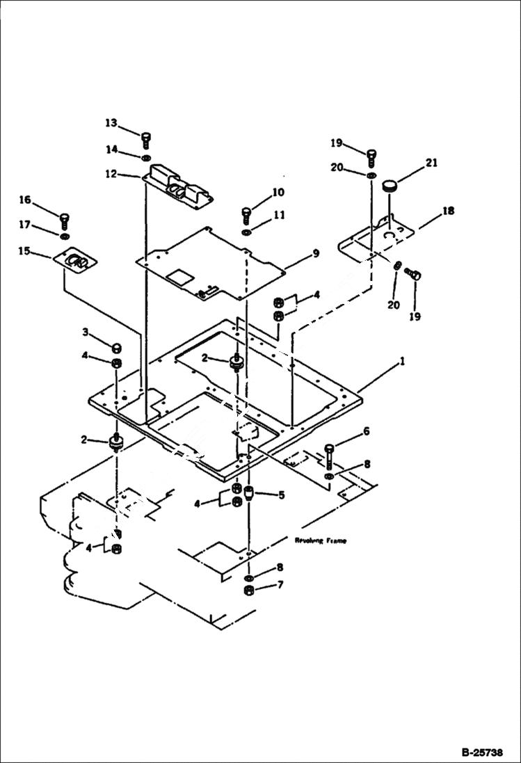 Схема запчастей Bobcat 116 - FLOOR 1/2 GUARD