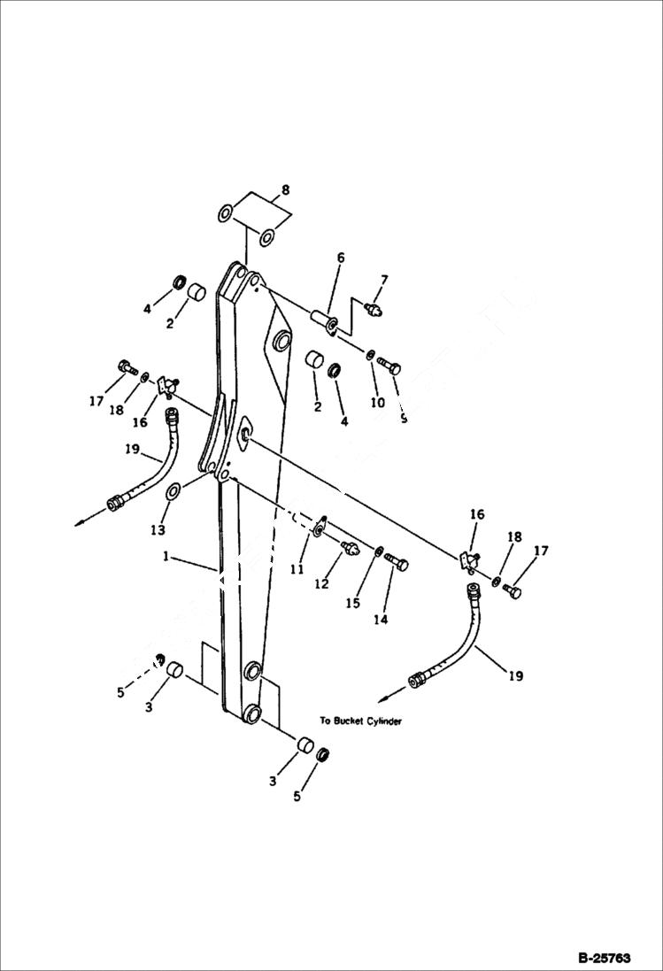 Схема запчастей Bobcat 116 - ARM,LONG WORK EQUIPMENT