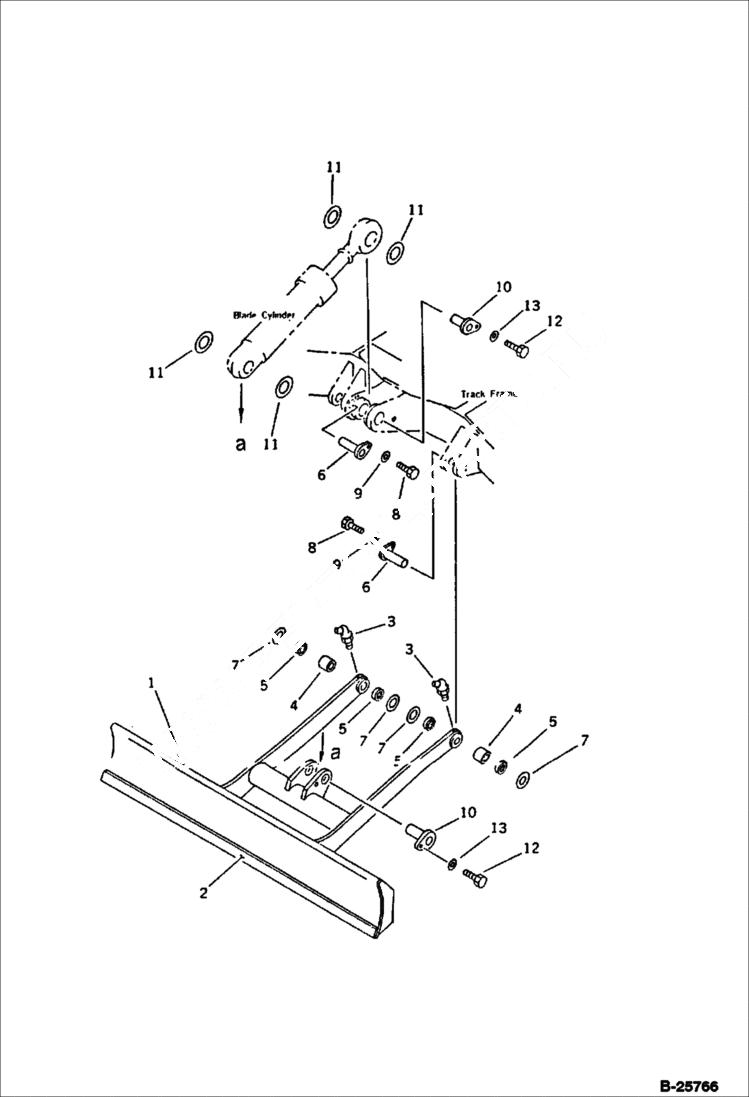 Схема запчастей Bobcat 116 - BLADE WORK EQUIPMENT